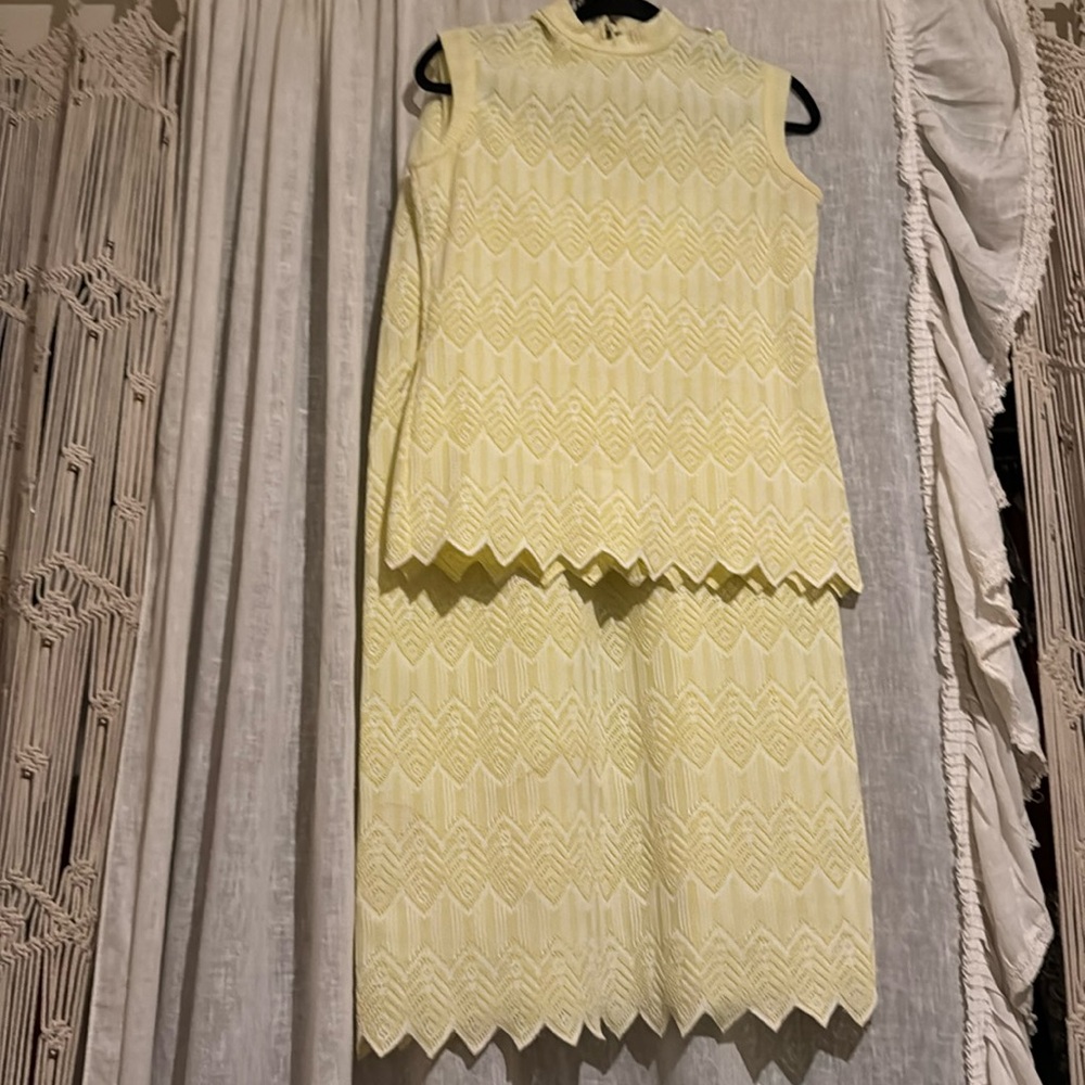 Vintage 1970s Tannel knit set